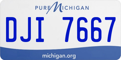 MI license plate DJI7667