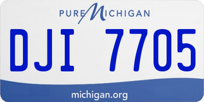 MI license plate DJI7705