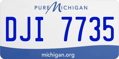 MI license plate DJI7735
