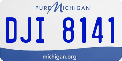 MI license plate DJI8141