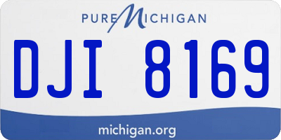 MI license plate DJI8169