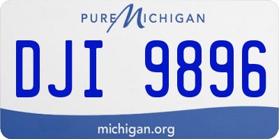 MI license plate DJI9896