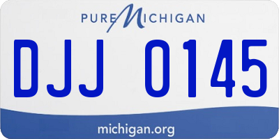 MI license plate DJJ0145