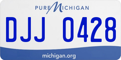 MI license plate DJJ0428