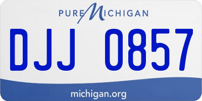 MI license plate DJJ0857