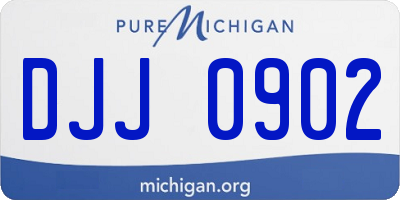 MI license plate DJJ0902