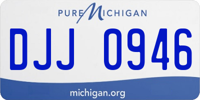MI license plate DJJ0946
