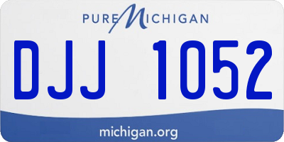 MI license plate DJJ1052