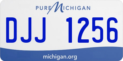 MI license plate DJJ1256