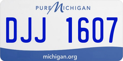 MI license plate DJJ1607