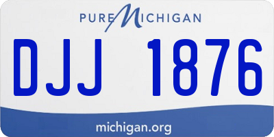 MI license plate DJJ1876