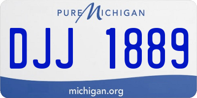 MI license plate DJJ1889