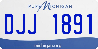 MI license plate DJJ1891