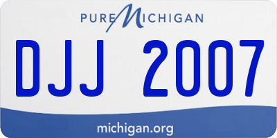MI license plate DJJ2007