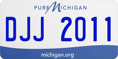 MI license plate DJJ2011
