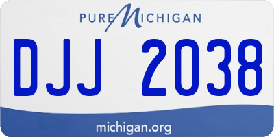 MI license plate DJJ2038