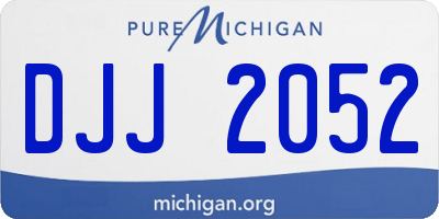 MI license plate DJJ2052