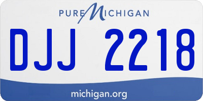 MI license plate DJJ2218