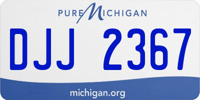 MI license plate DJJ2367