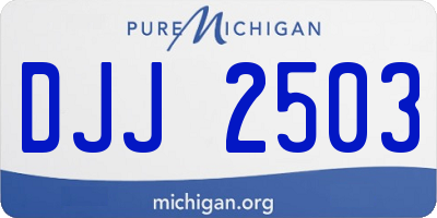 MI license plate DJJ2503