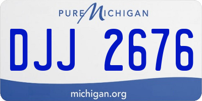 MI license plate DJJ2676