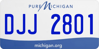 MI license plate DJJ2801