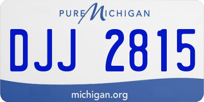 MI license plate DJJ2815