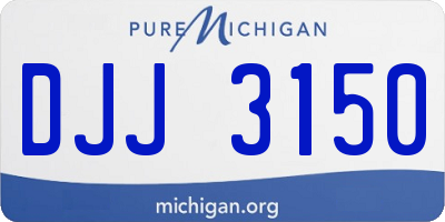 MI license plate DJJ3150