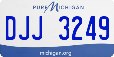 MI license plate DJJ3249