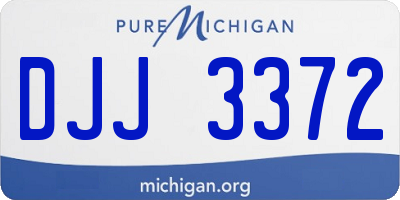 MI license plate DJJ3372