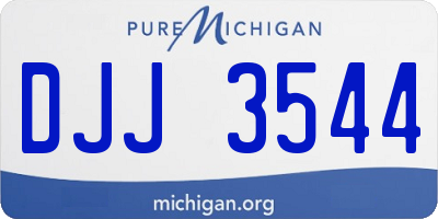 MI license plate DJJ3544