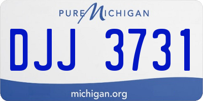 MI license plate DJJ3731