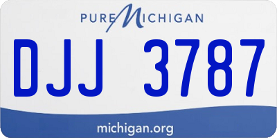 MI license plate DJJ3787