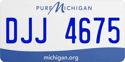 MI license plate DJJ4675