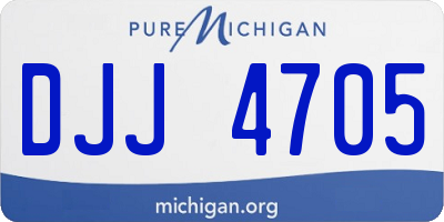 MI license plate DJJ4705