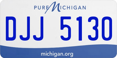 MI license plate DJJ5130