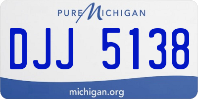 MI license plate DJJ5138