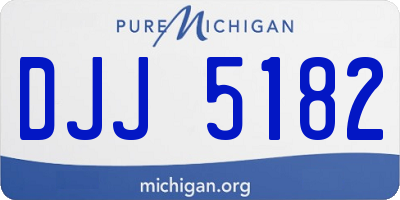 MI license plate DJJ5182
