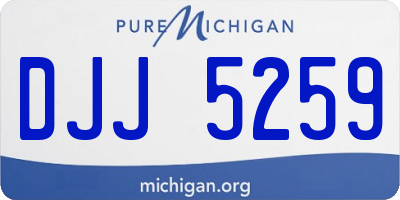 MI license plate DJJ5259