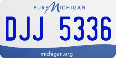 MI license plate DJJ5336