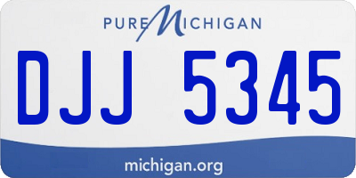 MI license plate DJJ5345