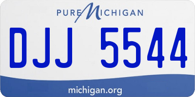 MI license plate DJJ5544