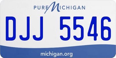 MI license plate DJJ5546
