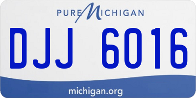 MI license plate DJJ6016