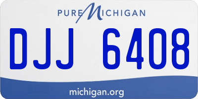 MI license plate DJJ6408