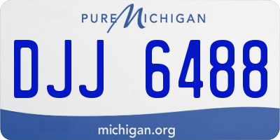 MI license plate DJJ6488