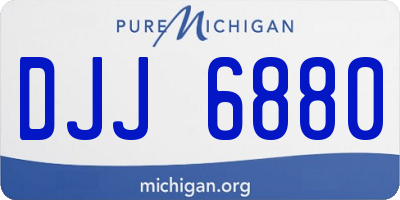 MI license plate DJJ6880