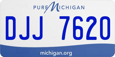 MI license plate DJJ7620