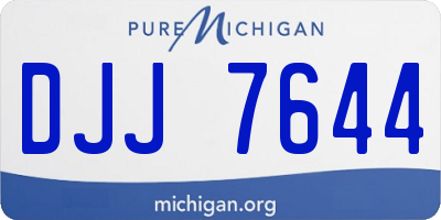MI license plate DJJ7644