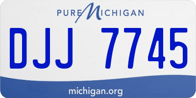 MI license plate DJJ7745